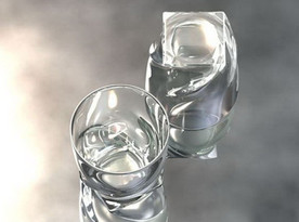 C4D模型酒杯玻璃水杯灯光场景