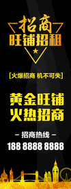 旺铺招租展架