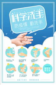 科学洗手卫生公益宣传海报素材