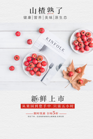 山楂熟了美食促销活动海报素材