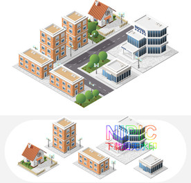 2.5d城市eps素材文件