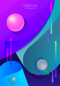 抽象海报ai模版