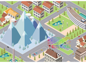 2.5d建筑ai背景