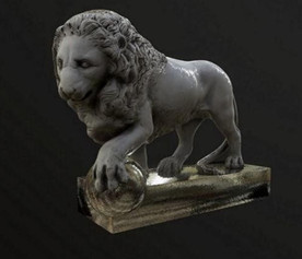 3Dfbx模型石头 狮子 石狮