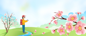 春季春游春暖花开素材