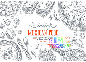 餐饮美食eps背景