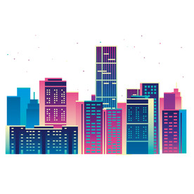 夜景上海进博会宣传画免抠图