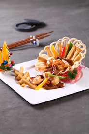 杏鲍菇鲜虾牛柳