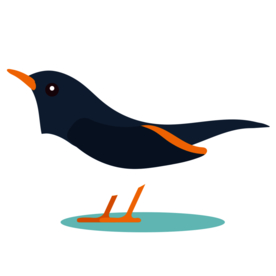 可爱小鸟标签标志合成素材