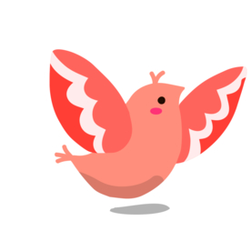 可爱小鸟标签标志合成素材