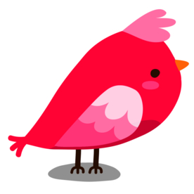 可爱小鸟标签标志合成素材