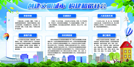 创建文明城市社会公益海报素材