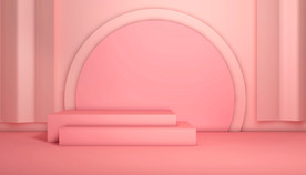 粉色c4d背景素材图片简约海