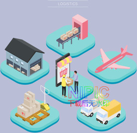 2.5d物流仓储ai模版