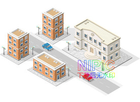 2.5d建筑eps素材文件