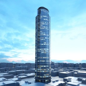 C4D模型大夏大楼建筑摩天大夏