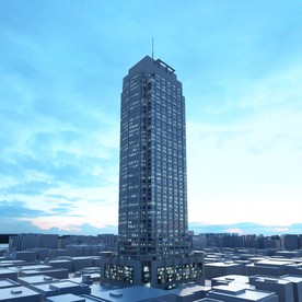 C4D模型大夏大楼建筑摩天大夏