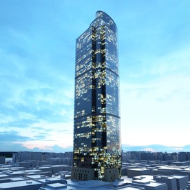 C4D模型大夏大楼建筑摩天大夏
