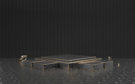 C4D模型黑金风格电商立体场景