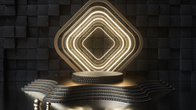 C4D模型黑金风格电商立体场景