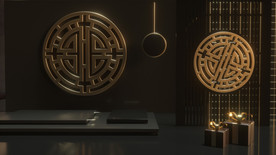 C4D模型黑金风格电商立体场景