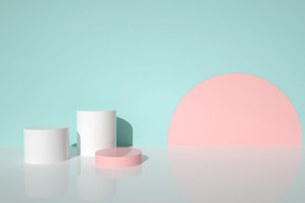清新几何c4d背景图片简约海报