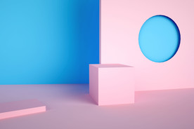 粉色几何c4d背景图片简约海报