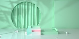 清新几何c4d背景图片简约海报
