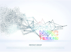抽象粒子图eps矢量格式