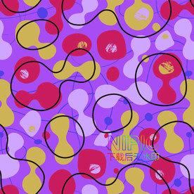 手绘印花eps背景图