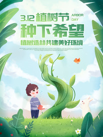 植树节海报