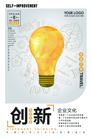创新思维企业文化宣传海报素材