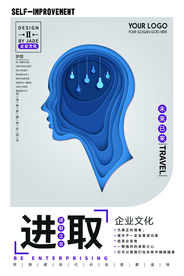 不断进取企业文化宣传海报素材