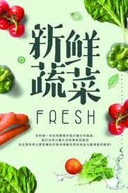 新鲜蔬菜促销宣传活动海报素材