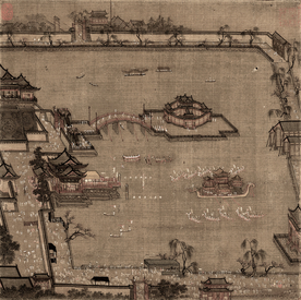 宋代国画 佚名 金明池争标图