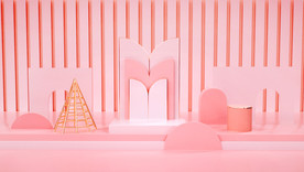 粉色c4d背景素材图片简约海报