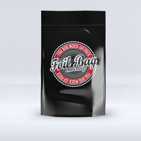 黑色 塑料 密封袋 包装 样机