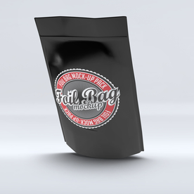 黑色 塑料 密封袋 包装 样机