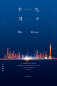 梦想同行地产活动宣传海报素材