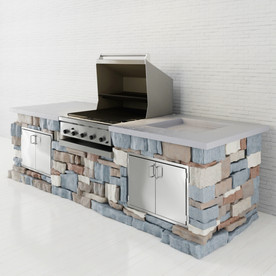 C4D 模型吸油烟机灶台橱柜