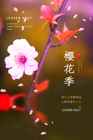 樱花季旅游宣传活动海报素材