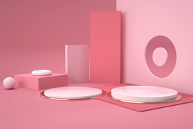 粉色c4d背景素材图片简约海报