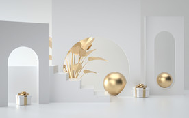 几何c4d背景图片简约产品展台