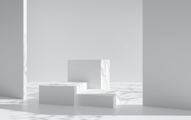 清新几何c4d背景图片简约海