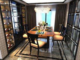 后现代餐厅3d模型