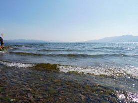抚仙湖的波浪