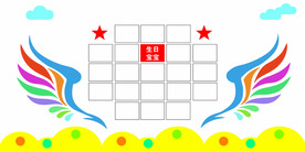 幼儿园生日宝宝形象墙