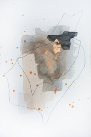 高级感抽象线条金箔装饰画