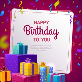 生日背景 节日气球