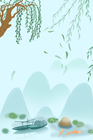 唯美大气清明节背景